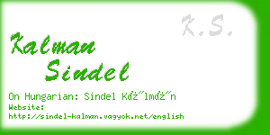 kalman sindel business card